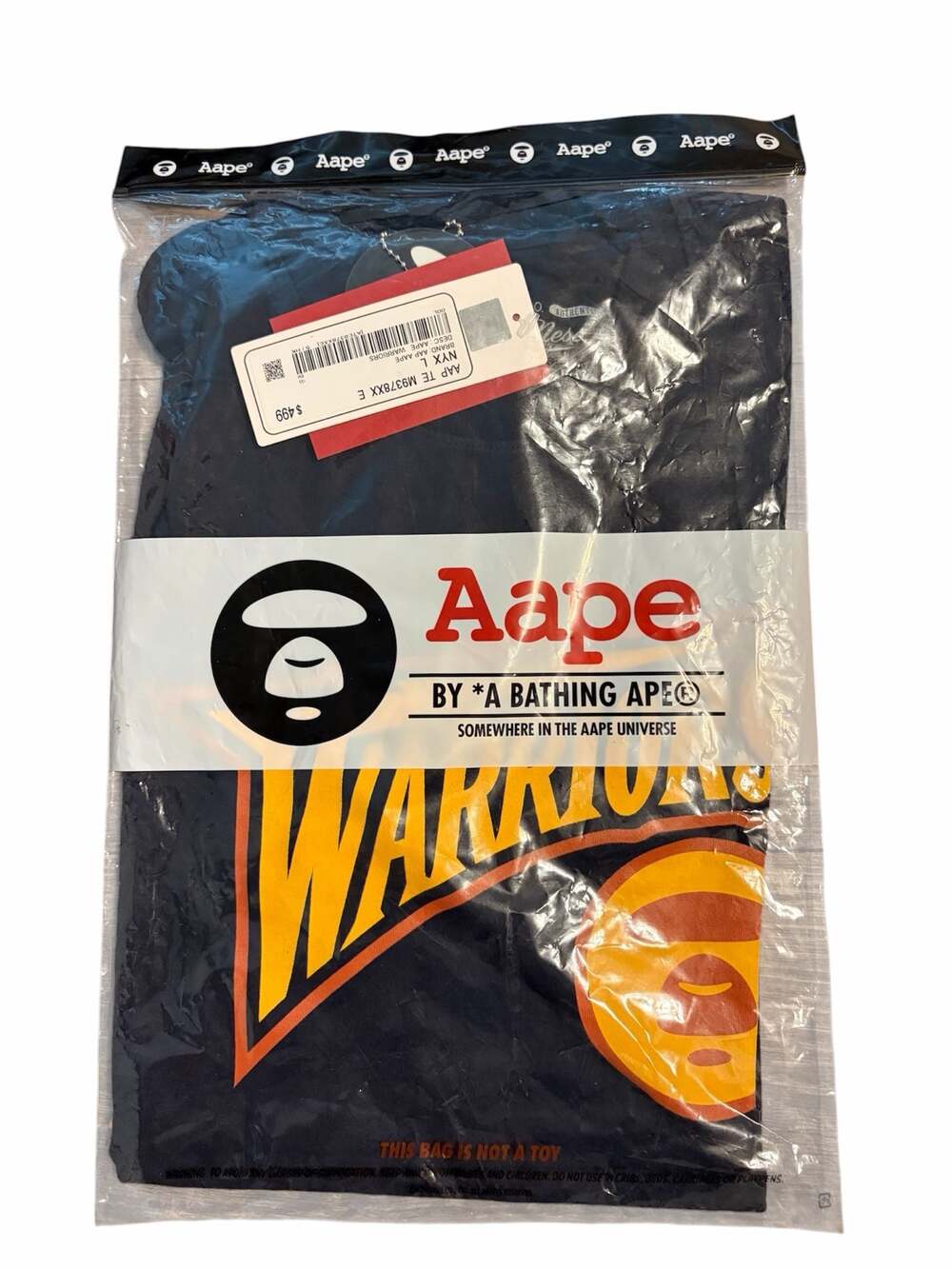 Golden State Warriors Aape t shirt sz small bape NBA collab Tee NWT Curry